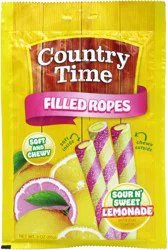Country Time Sour N'sweet Lemonade Filled Ropes Candy