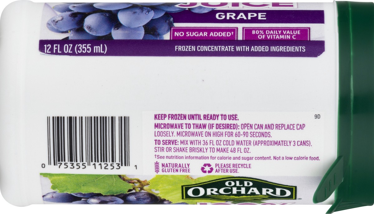 slide 4 of 9, Old Orchard Grape 100% Juice 12 oz, 12 oz