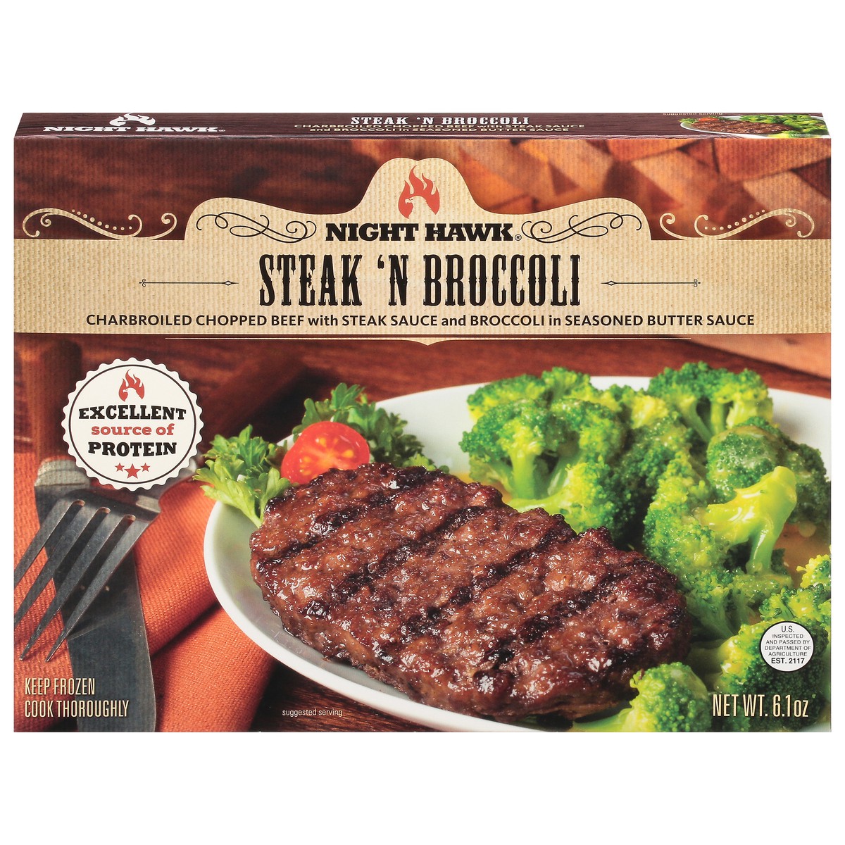 slide 13 of 14, Night Hawk Steak 'N Broccoli 6.1 oz, 6.1 oz
