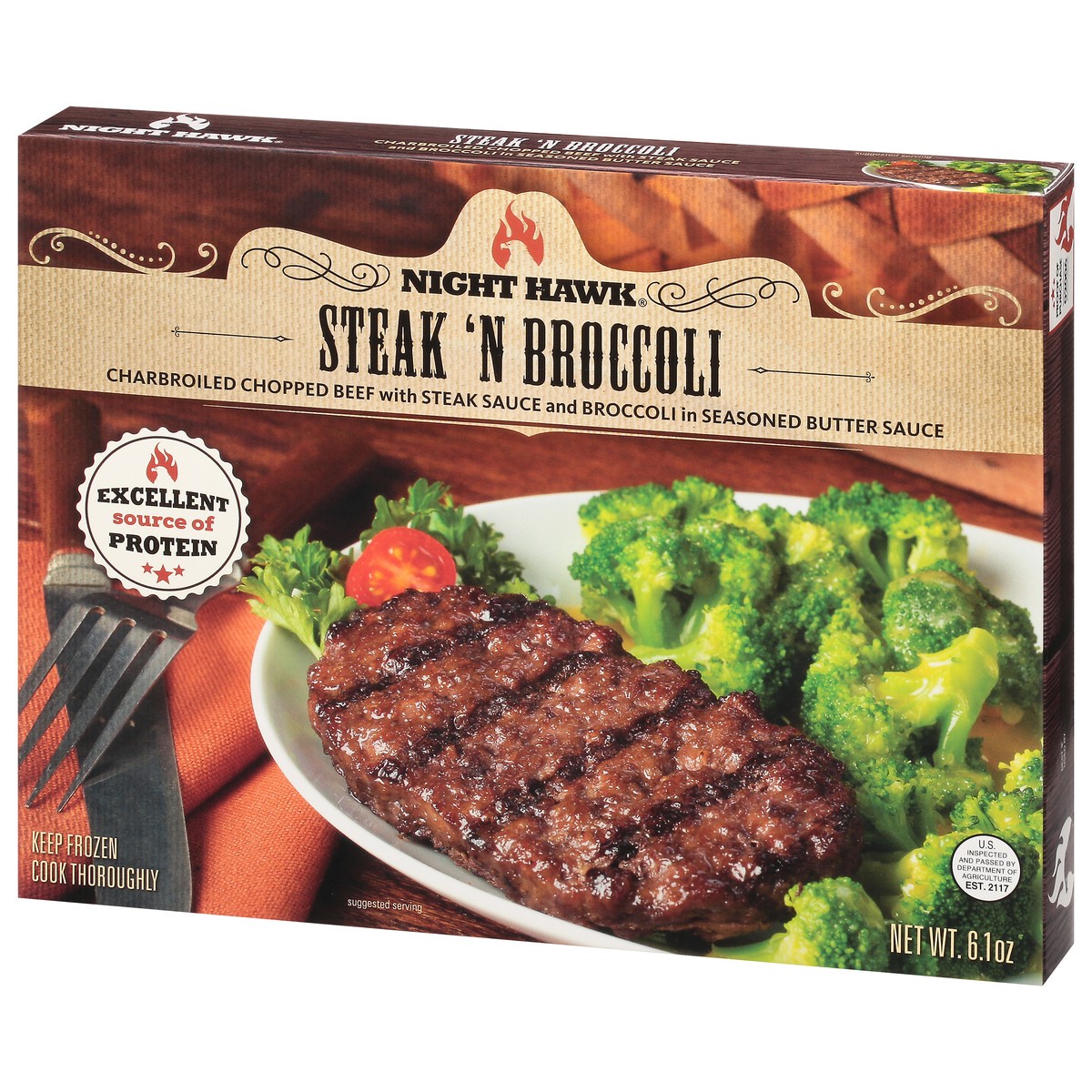 slide 8 of 14, Night Hawk Steak 'N Broccoli 6.1 oz, 6.1 oz