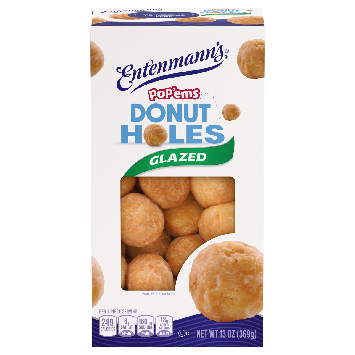 slide 1 of 13, Entenmann's Pop'ems Glazed Donut Holes, 13 oz, 13 oz