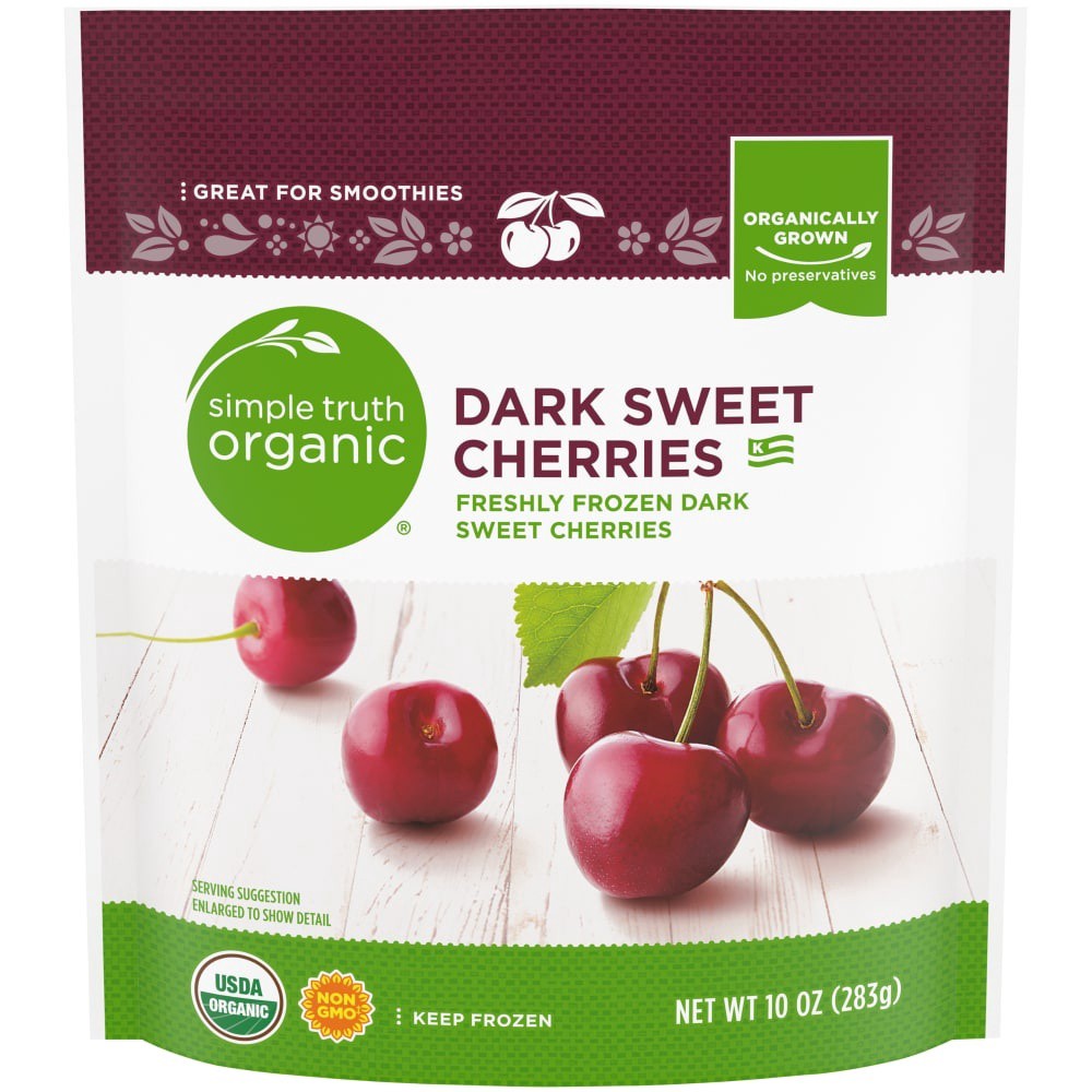 slide 2 of 3, Simple Truth Organic Dark Sweet Cherries, 10 oz