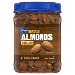 Kroger Unsalted Roasted Almonds