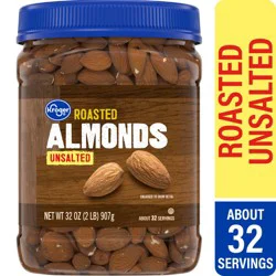 Kroger Unsalted Roasted Almonds