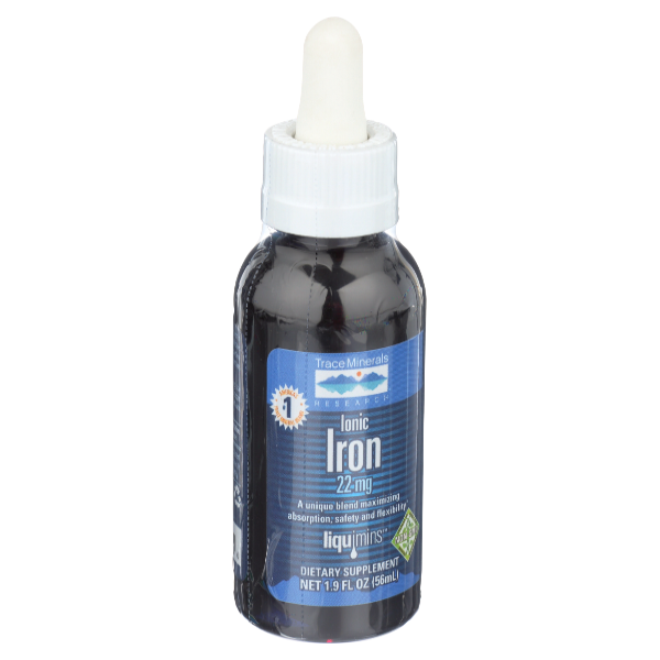 slide 1 of 1, Trace Minerals Research Liquid Ionic Iron, 2 fl oz; 22 mg