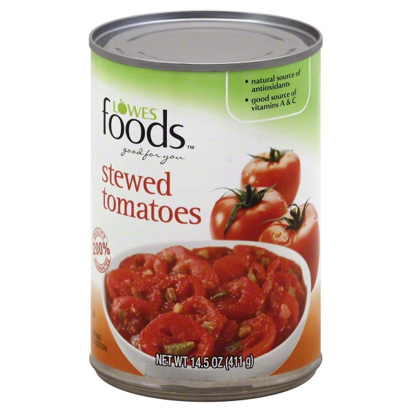 slide 1 of 1, Lowes Foods Tomatoes Stewed, 14.5 oz