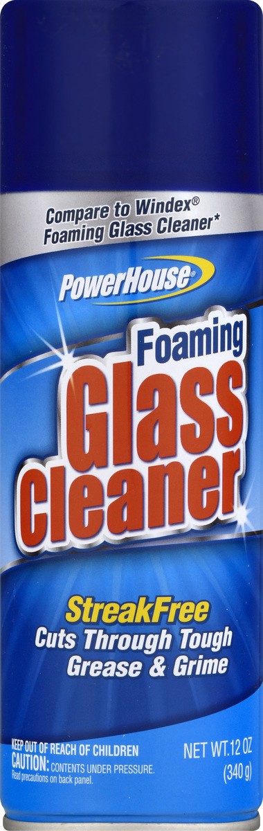 slide 2 of 4, Power House Foaming Glass Cleaner, 12 oz