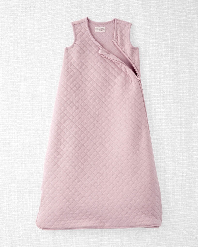 slide 2 of 5, Littleplanet Baby Doubleknit Zip Wearable Blanket Made with Organic Cotton Blush M, 1 ct