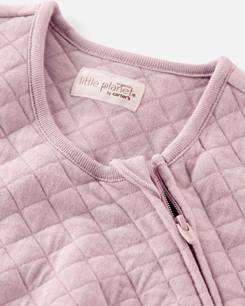 slide 3 of 5, Littleplanet Baby Doubleknit Zip Wearable Blanket Made with Organic Cotton Blush M, 1 ct