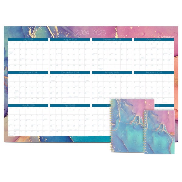 slide 5 of 7, 2024-2025 Cambridge Chromatic Reversible Academic/Regular Year Wall Calendar, 24"" X 36"", July 2024 To June 2025, 1715-550Sb, 1 ct