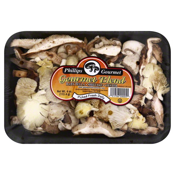 slide 1 of 1, Gourmet Blend Mushrooms, 4 oz
