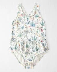 Littleplanet Toddler Girl Recycled Swimsuit - Tropical Paradise - 2T