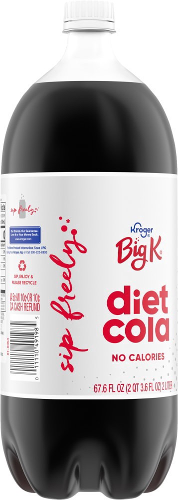 slide 3 of 4, Big K Diet Cola Soda - 2 liter, 2 liter