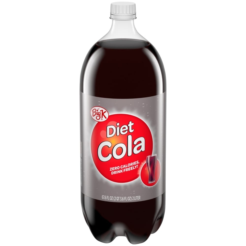 slide 1 of 1, Big K Diet Cola Soda, 2 liter