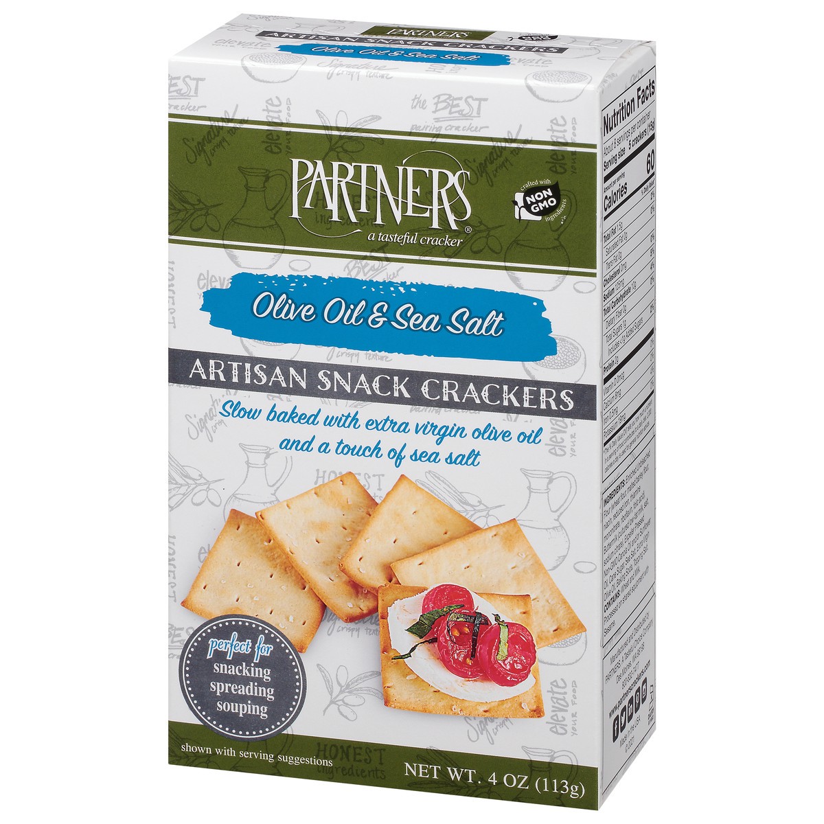 slide 5 of 9, Partners Artisan Olive Oil & Sea Salt Snack Crackers 4 oz, 4 oz