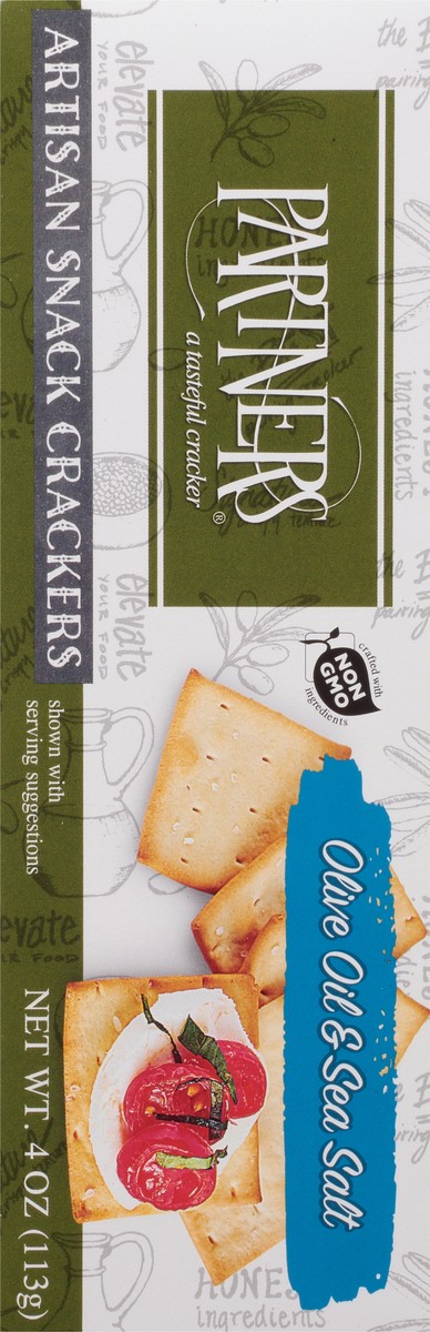 slide 3 of 9, Partners Artisan Olive Oil & Sea Salt Snack Crackers 4 oz, 4 oz