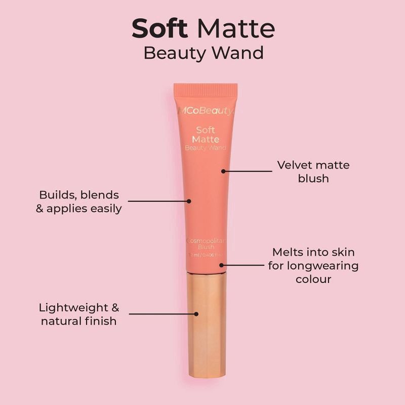 slide 3 of 9, MCoBeauty Soft Matte Beauty Blush Wand - Cosmopolitan Blush - 0.4 fl oz, 0.4 fl oz