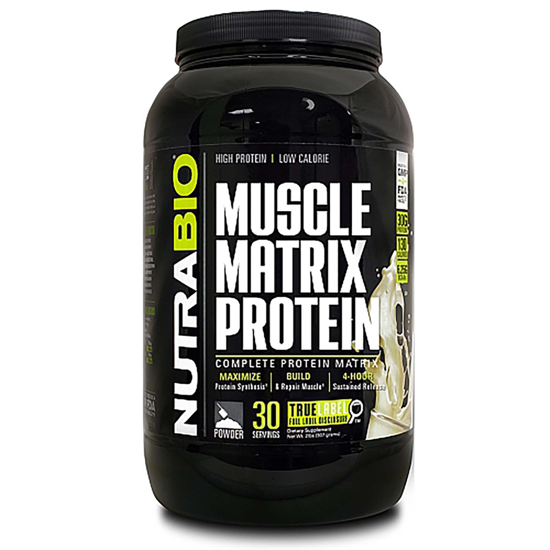 slide 1 of 1, NutraBio Muscle Matrix Protein - Alpine Vanilla, 2 lb