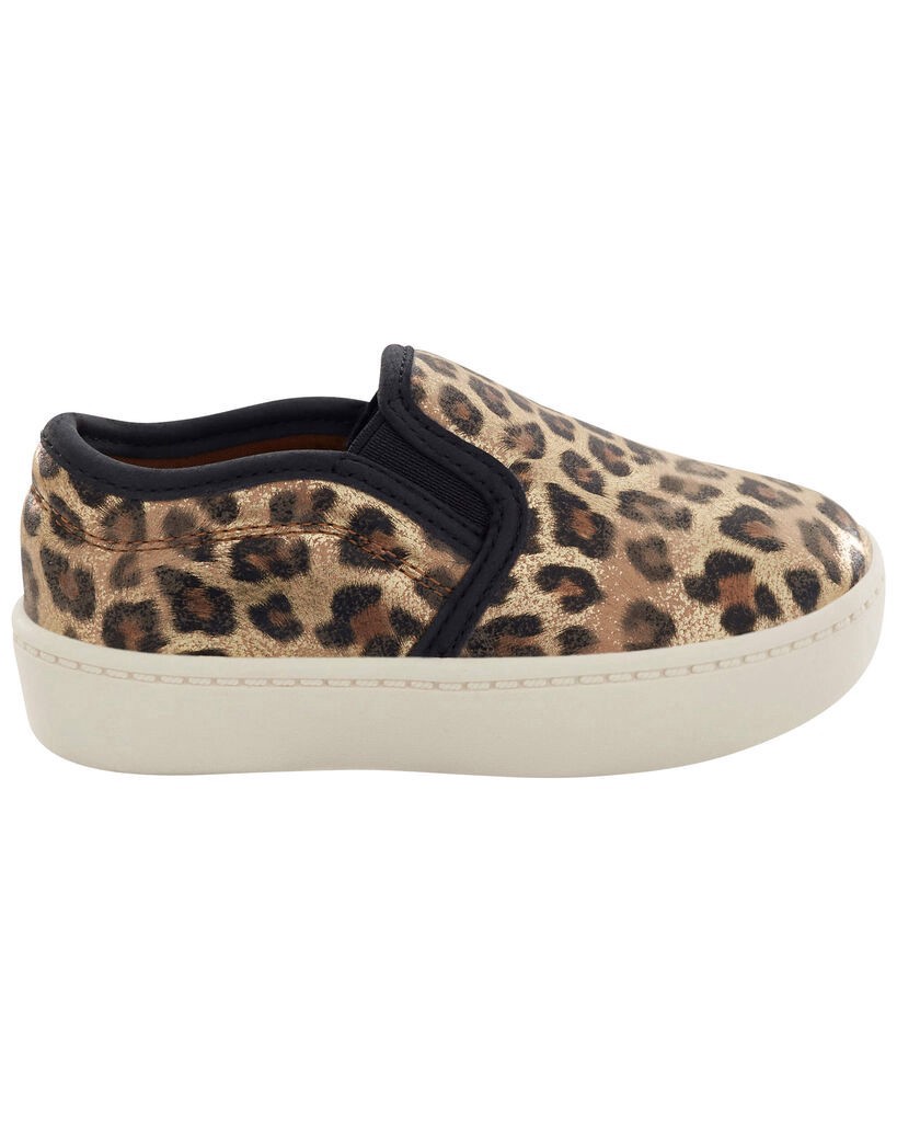 slide 6 of 6, Carter's Toddler Leopard Slip-On Shoes Brown 10, 1 ct