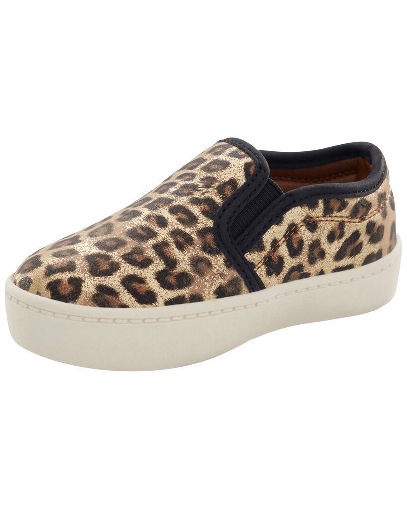 slide 2 of 6, Carter's Toddler Leopard Slip-On Shoes Brown 10, 1 ct
