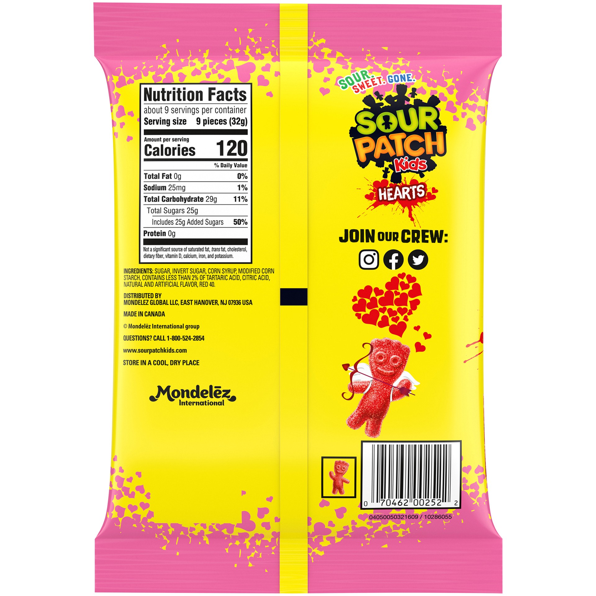 slide 5 of 9, SOUR PATCH KIDS Hearts Candy, Valentine's Day Edition, 1 Bag (10 oz.), 10 oz