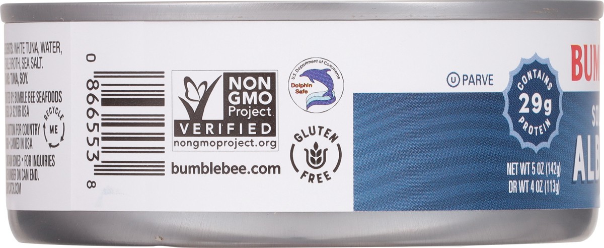 slide 10 of 11, Bumble Bee Low Salt Solid White Albacore In Water Can - 5 oz, 5 oz