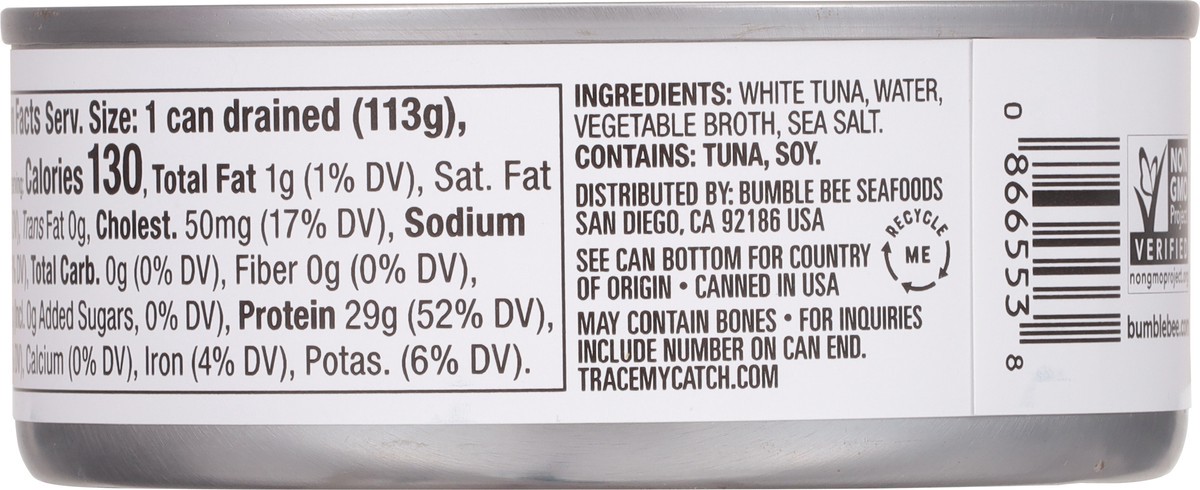 slide 2 of 11, Bumble Bee Low Salt Solid White Albacore In Water Can - 5 oz, 5 oz