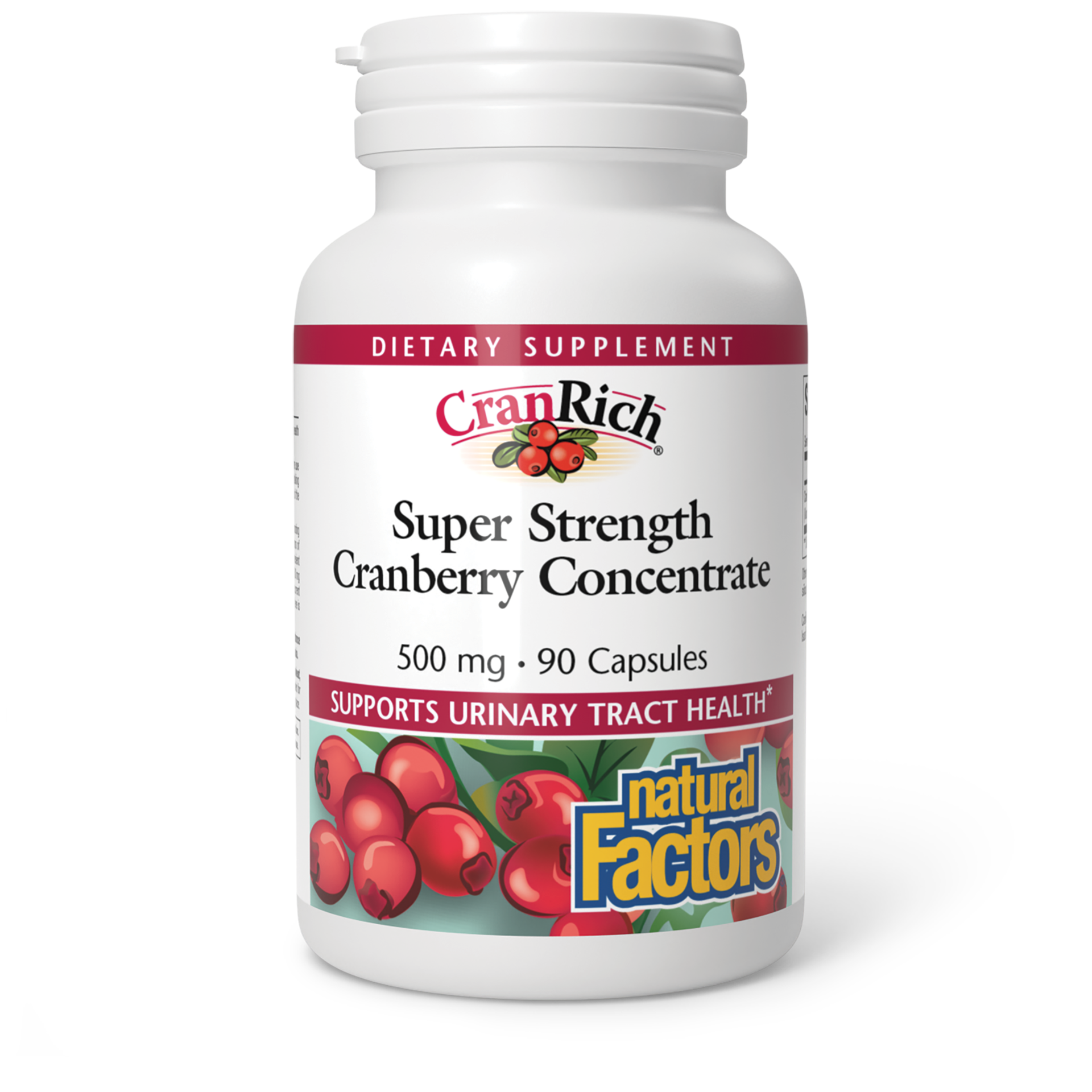 slide 1 of 7, Natural Factors Super Strength Cranberry Concentrate 500 mg, 90 g