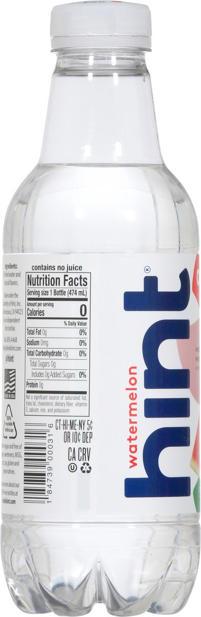 slide 5 of 9, hint Watermelon Flavored Water - 16 fl oz Bottle, 16 fl oz