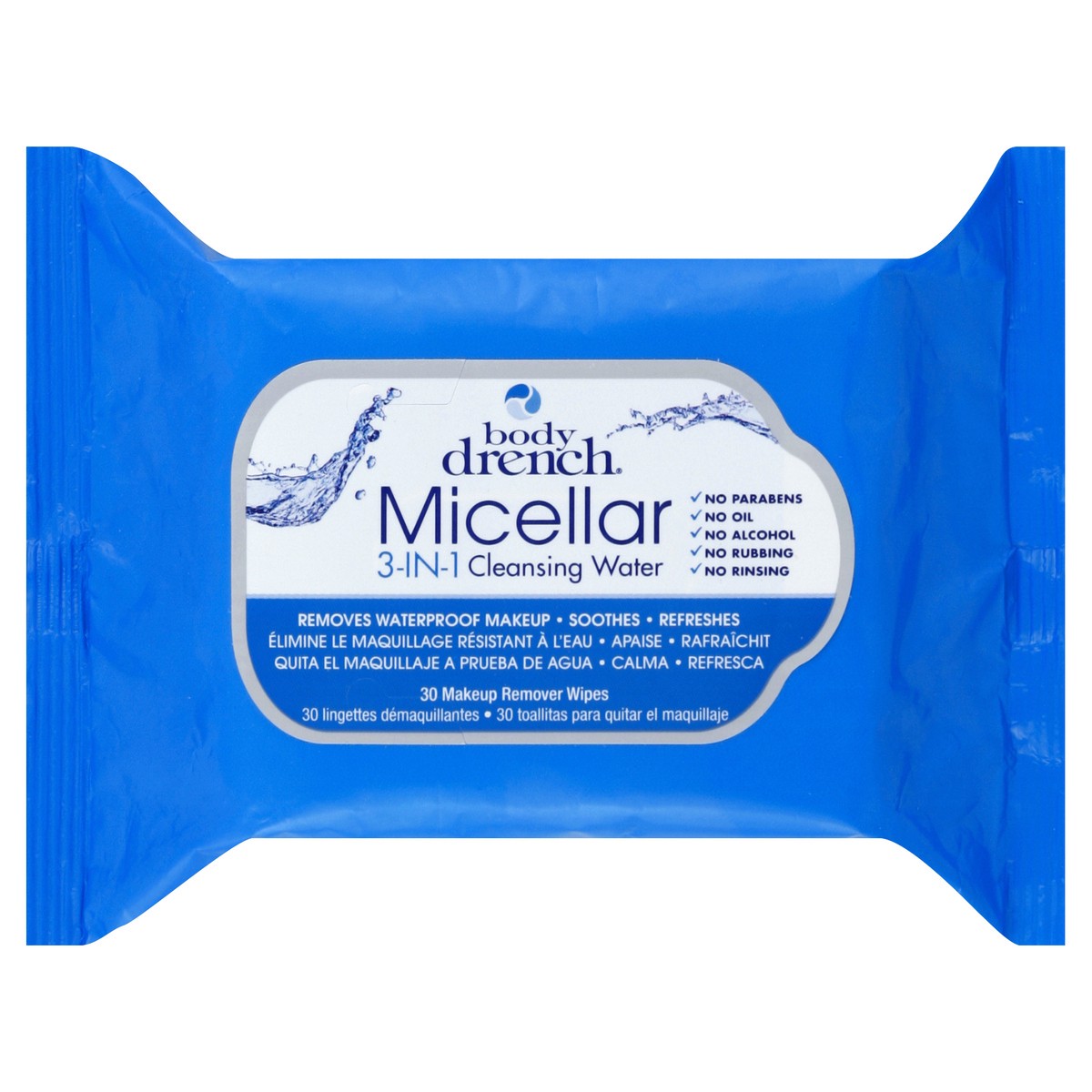 slide 4 of 5, Body Drench Makeup Remover Wipes 30 ea, 30 ct