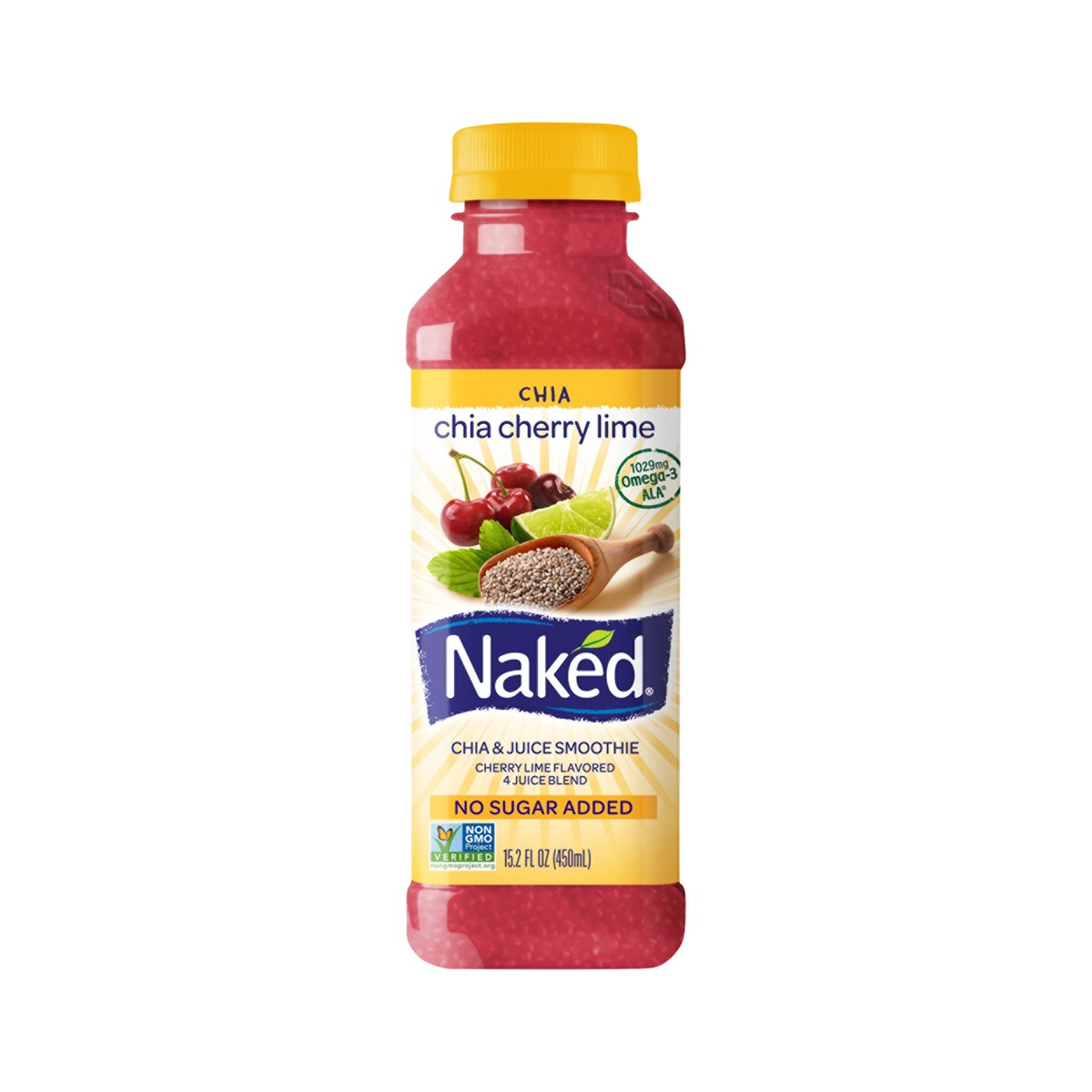slide 1 of 1, Naked Chia Cherry Lime Juice Smoothie, 15.2 oz
