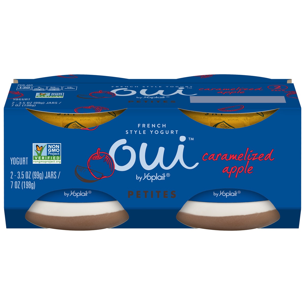 slide 1 of 1, Yoplait Oui Petites Caramelized Apple Yogurt, 2 ct; 3.5 oz