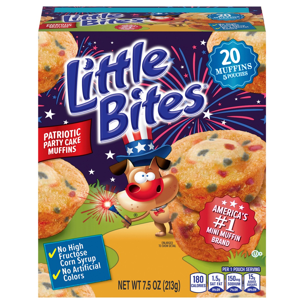 slide 1 of 14, Entenmann's Little Bites Party Cake Mini Muffins, 5 packs, 7.5 oz, 7.5 oz