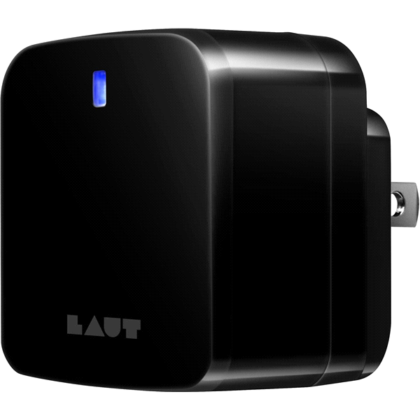 slide 1 of 1, LAUT Wall Charger 6.0A Black, 1 ct