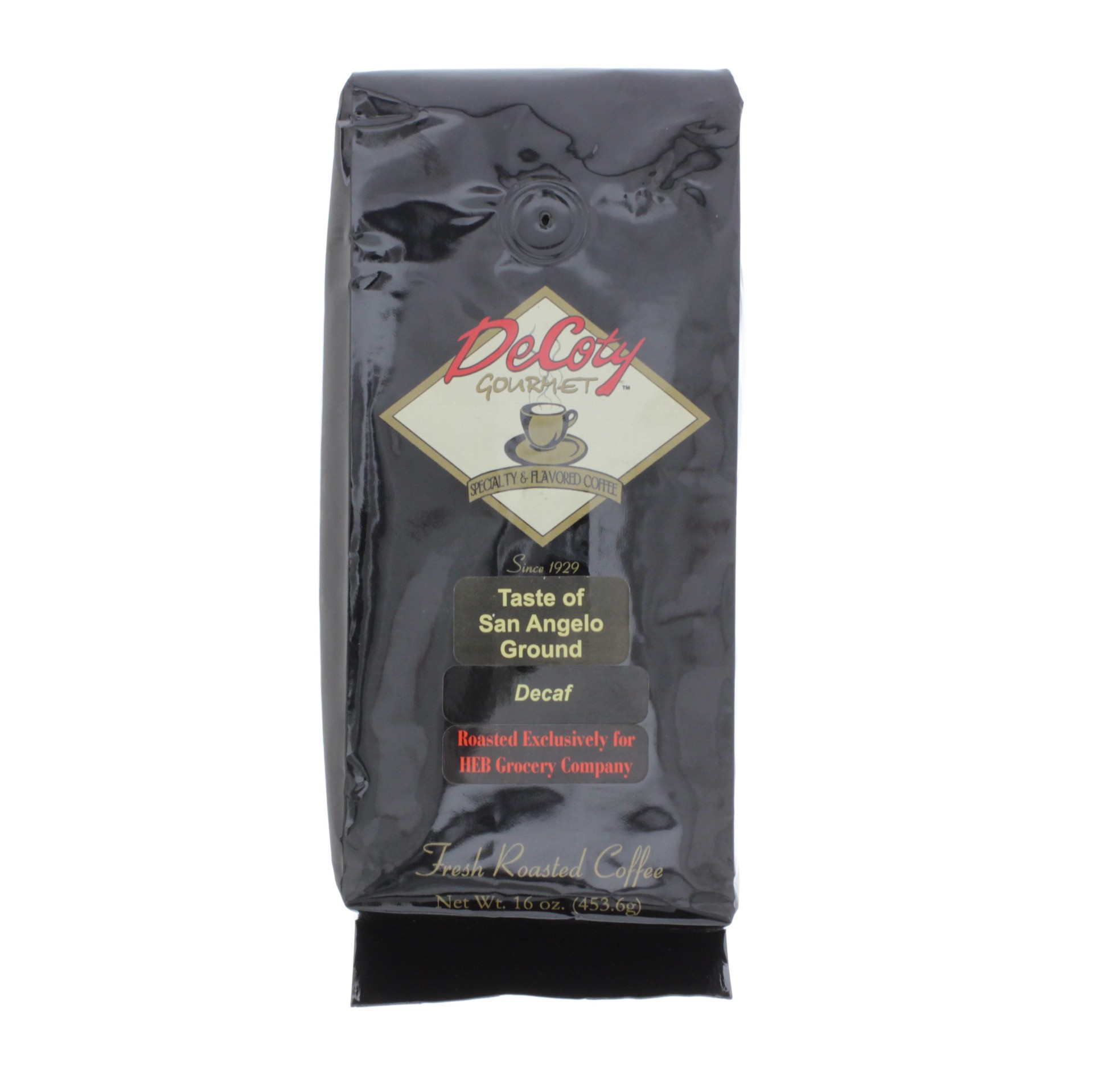 slide 1 of 1, DeCoty Taste of San Angelo Ground Decaf, Medium Roast Coffee - 16 oz, 16 oz
