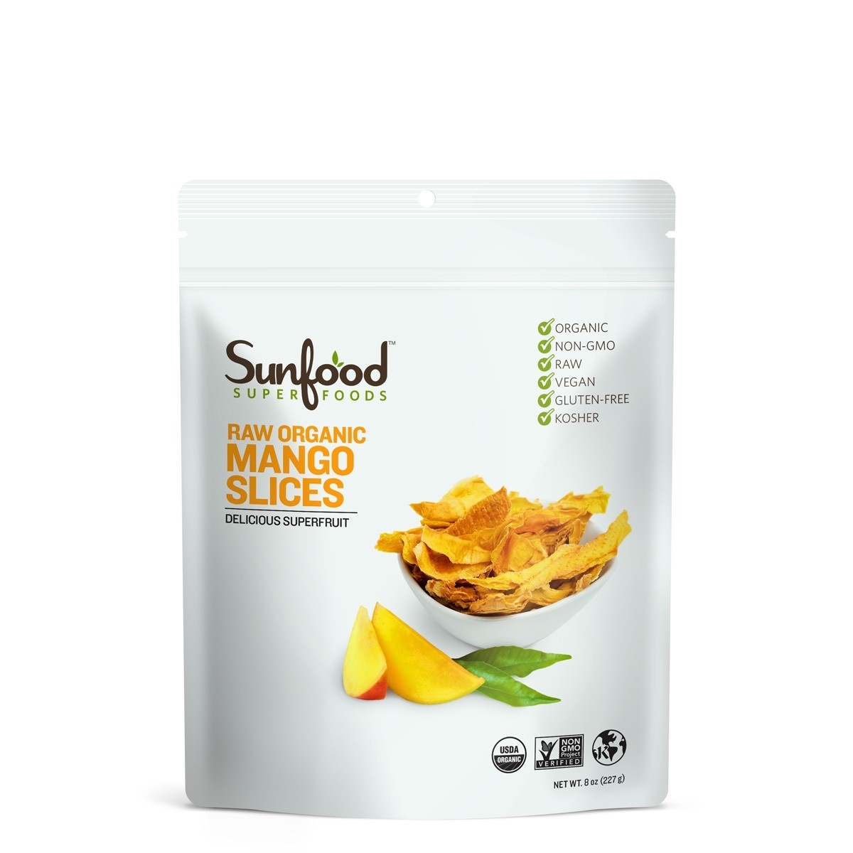 slide 1 of 1, Sunfood Raw Organic Mango Slices, 8 oz