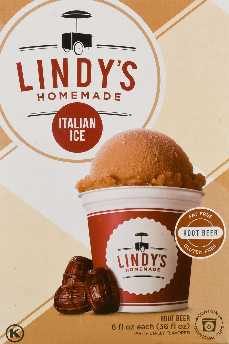 slide 5 of 17, Lindy's Homemade Root Beer Italian Ice 6 - 6 fl oz Cups, 6 ct