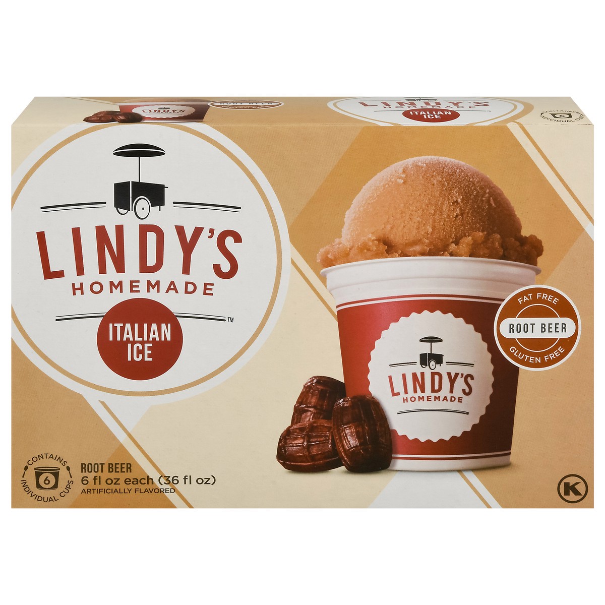 slide 3 of 17, Lindy's Homemade Root Beer Italian Ice 6 - 6 fl oz Cups, 6 ct