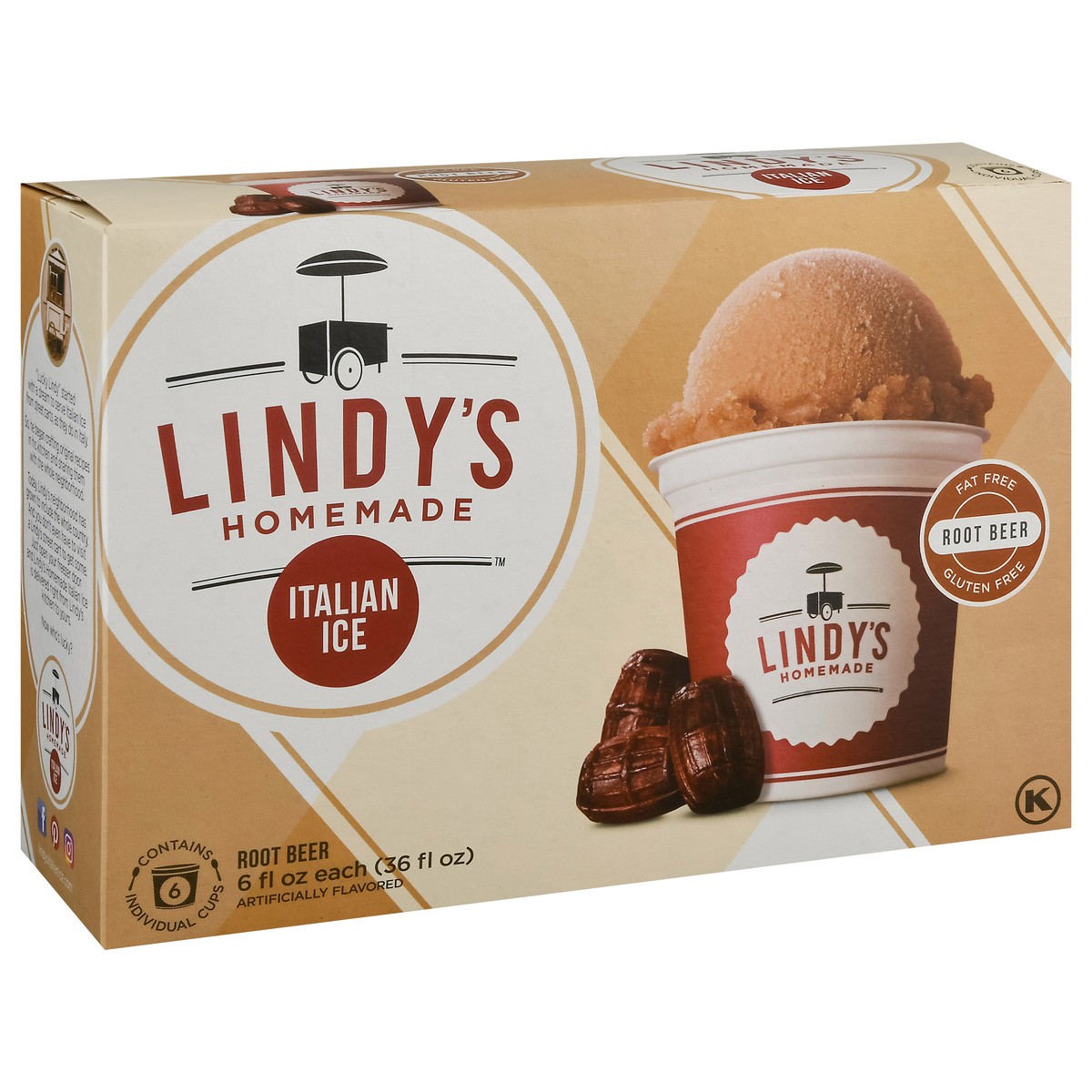 slide 17 of 17, Lindy's Homemade Root Beer Italian Ice 6 - 6 fl oz Cups, 6 ct