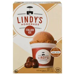 Lindy's Homemade Root Beer Italian Ice 6 - 6 fl oz Cups