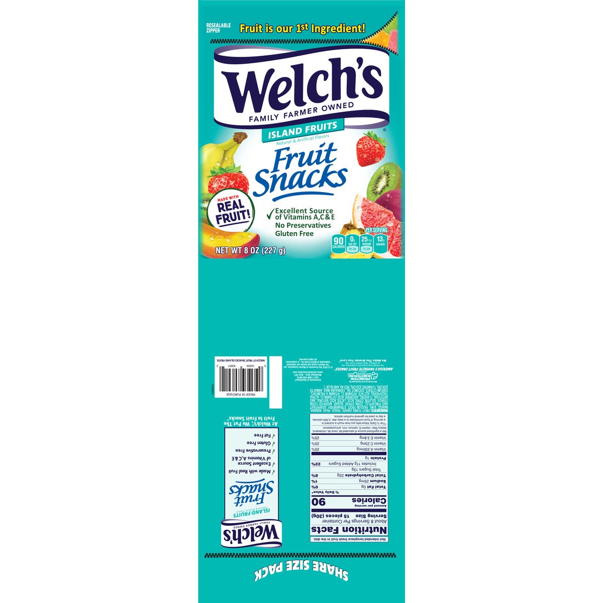 slide 5 of 6, Welch's Island Fruits Fruit Snacks 8oz Stand-up Bag, 8 oz