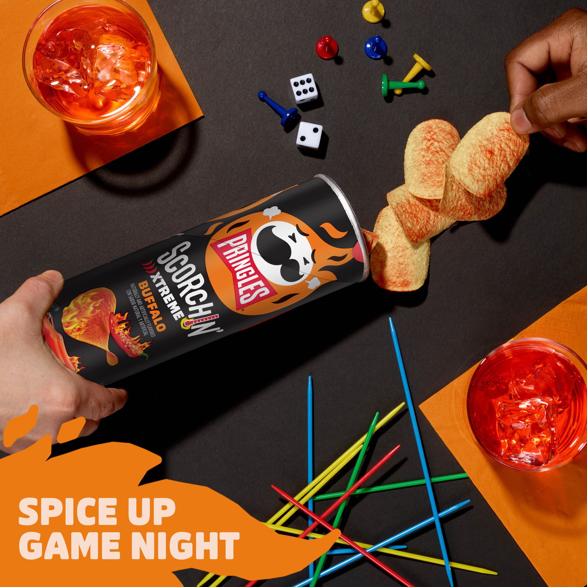 slide 3 of 5, Pringles Scorchin' Potato Crisps Chips, Buffalo, 5.5 oz, 5.5 oz