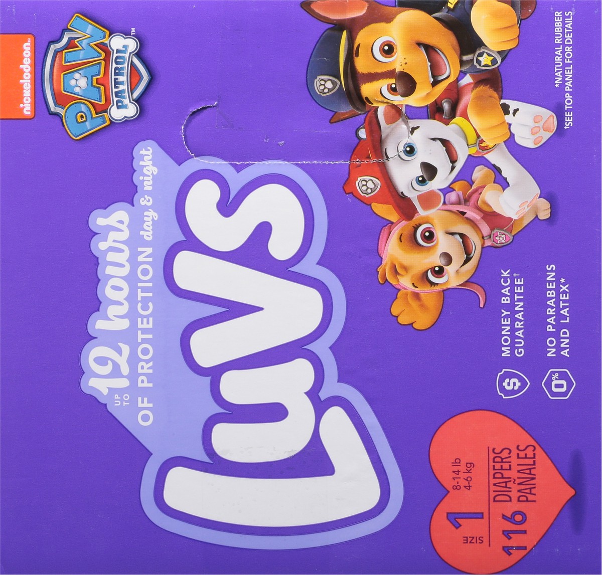 slide 5 of 9, Luvs Size 1 (8-14 lb) Paw Patrol Diapers 116 ea, 116 ct