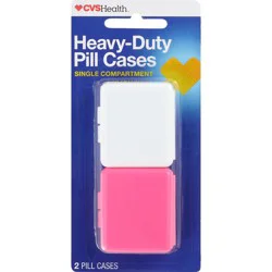 Cvs Heavy-Duty Single Compartment Pill Case, 2 Ct