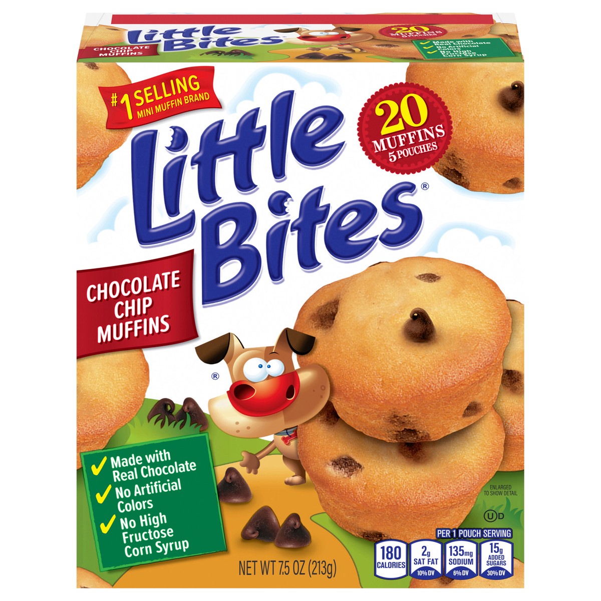 slide 1 of 1, Entenmann's Little Bites Chocolatey Chip Muffins, 5 packs, 7.5 oz, 5 ct