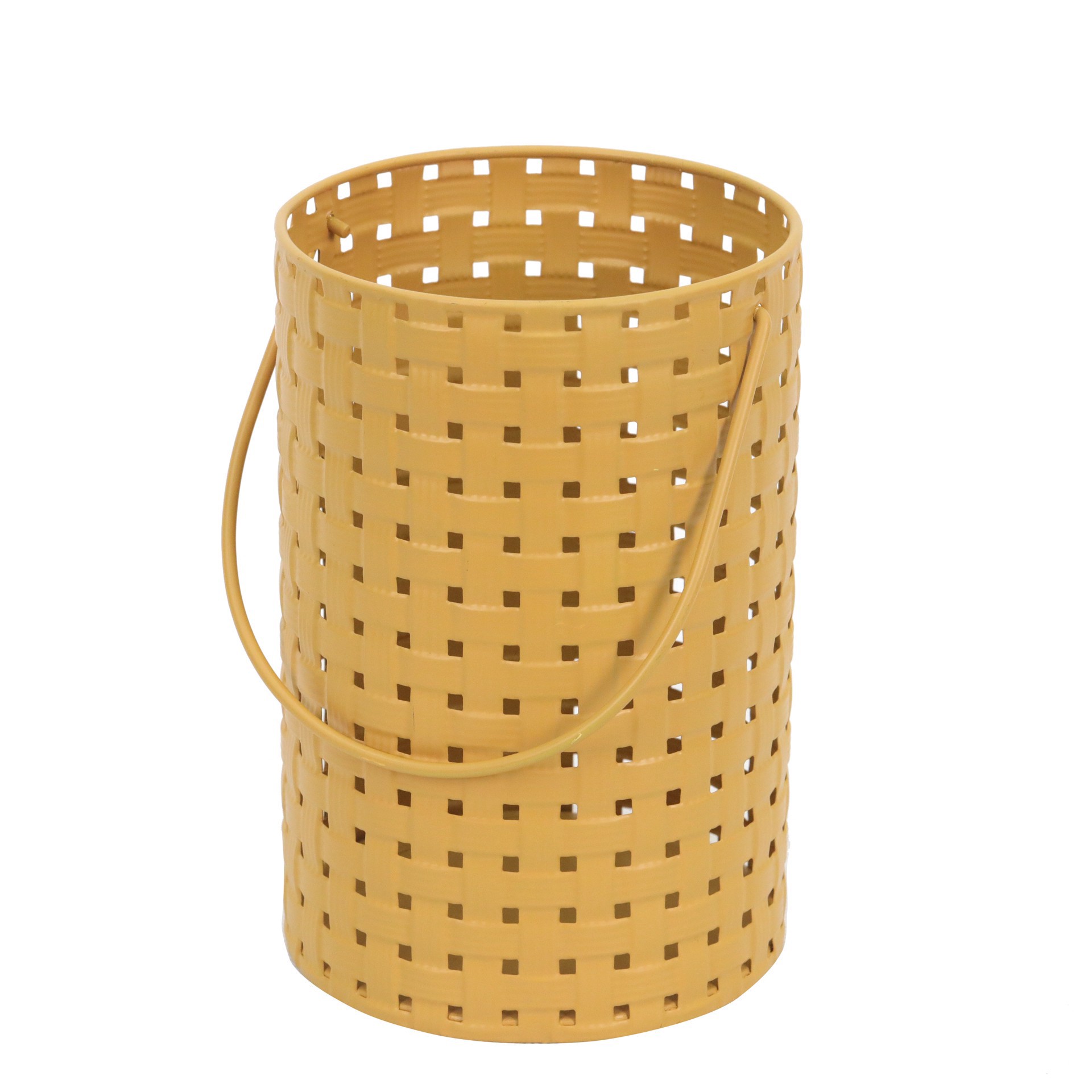 slide 2 of 2, 7.5" Yellow Decorative Metal Bucket By Ashland, 7.5 in