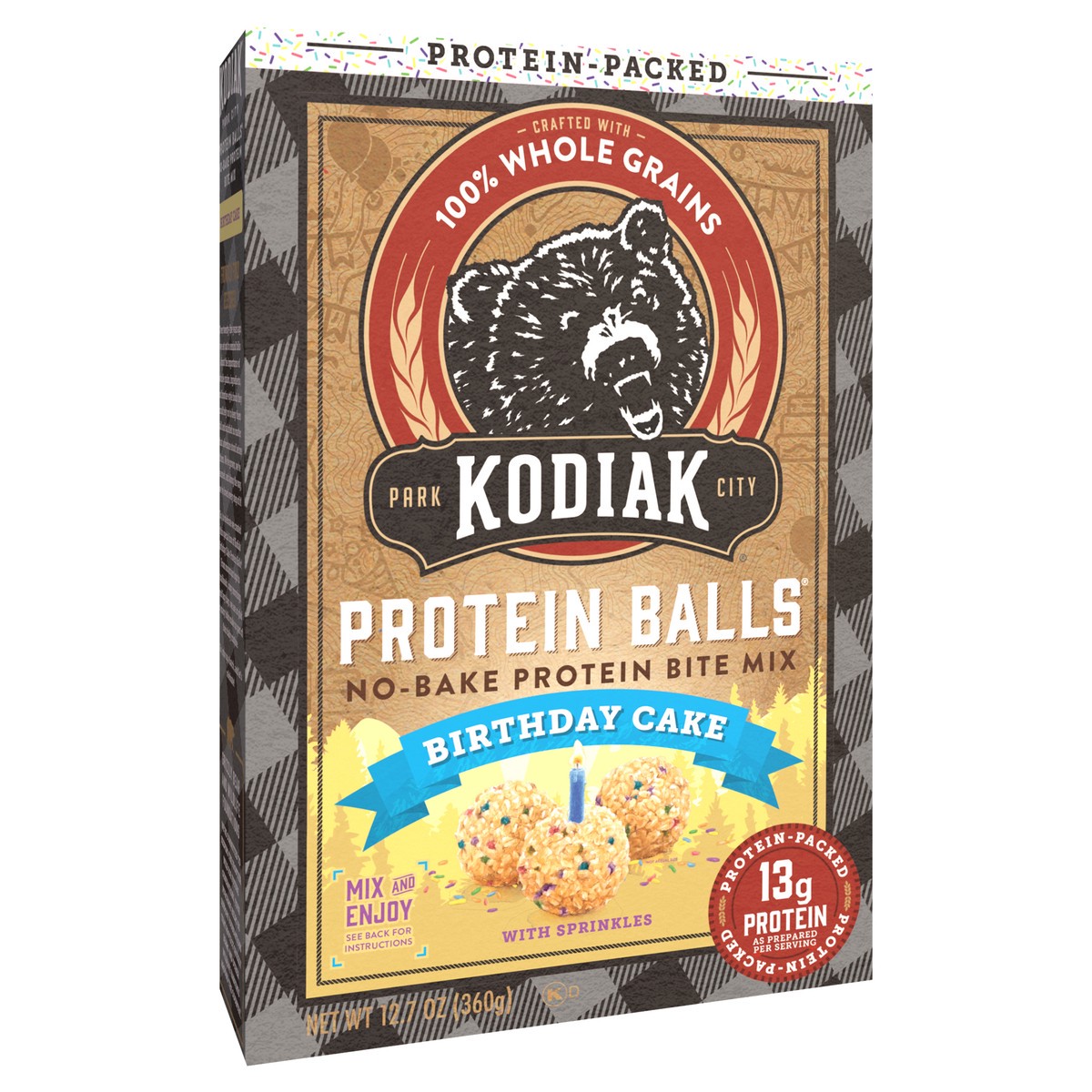 slide 5 of 8, Kodiak Cakes Cakes Protein Balls, Birthday Cake, 12.7 oz
