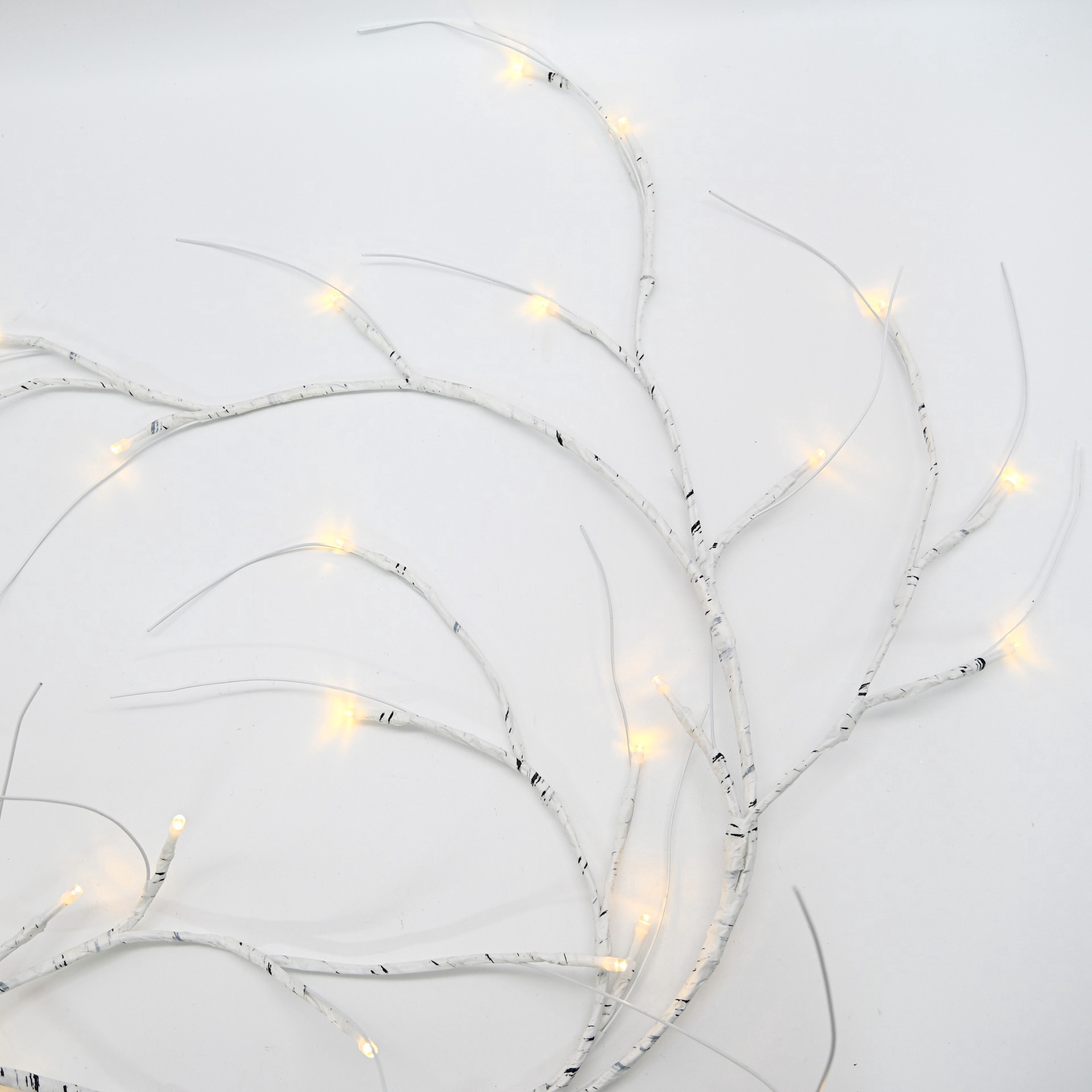 slide 4 of 4, 64ct. Warm White Led White Branch Garland String Lights By Ashland, 64 ct