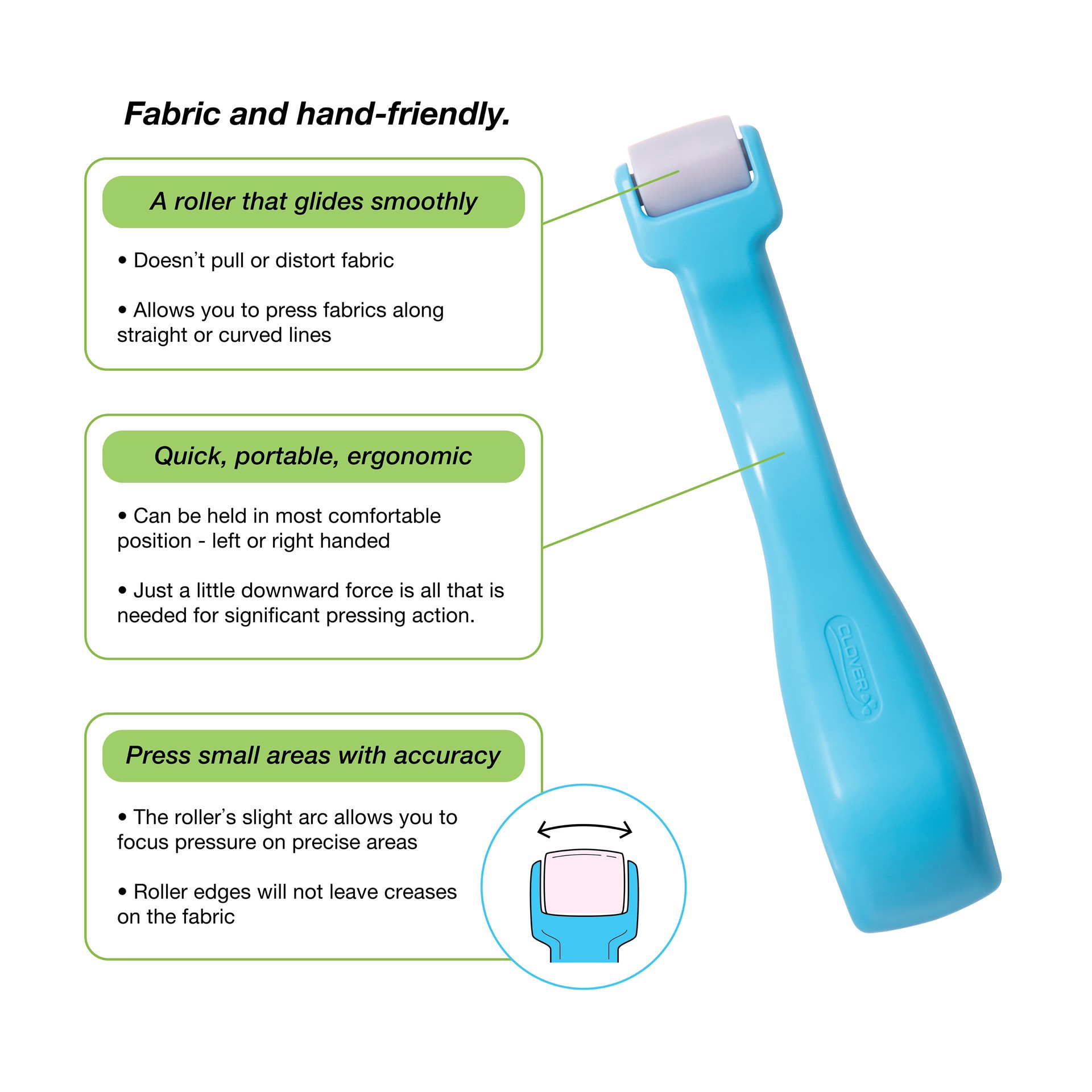 slide 5 of 5, Clover 4.75" Roll & Press, 75 in x 1 in x 1 in