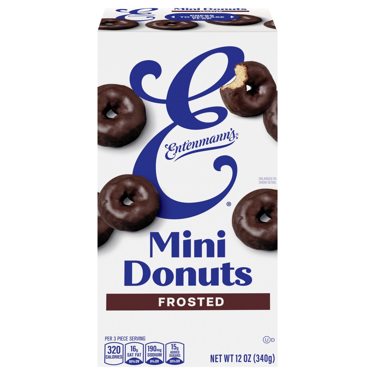 slide 1 of 13, Entenmann's Pop'ettes Donuts, Rich Frosted 12 Oz, 12.0 oz